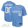 Custom North Carolina Tar Heels Baseball Carolina Blue Alternate Jersey w/ ACC Patch - All Stitched