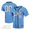 Custom North Carolina Tar Heels Baseball Carolina Blue 2nd Alternate Jersey w/ ACC Patch - All Stitched