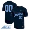 Custom North Carolina Tar Heels Baseball Navy Alternate Jersey w/ ACC Patch - All Stitched