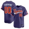 Custom Clemson Tigers Baseball Purple Alternate Limited Jersey - All Stitched