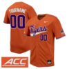 Custom Clemson Tigers Baseball Orange Home Jersey w/ ACC Patch - All Stitched