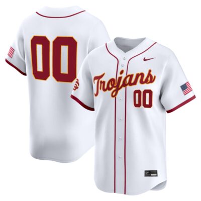 Custom USC Trojans Baseball White Home Limited Jersey – All Stitched