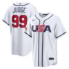 Aaron Judge USA Baseball 2026 World Baseball Classic White Home Jersey – All Stitched