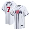 Bobby Witt Jr. USA Baseball 2026 World Baseball Classic White Home Jersey – All Stitched