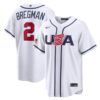 Alex Bregman USA Baseball 2026 World Baseball Classic White Home Jersey – All Stitched