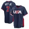 Bobby Witt Jr. USA Baseball 2026 World Baseball Classic Navy Away Jersey – All Stitched