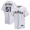 Seiya Suzuki Japan Baseball 2026 World Baseball Classic White Home Jersey – All Stitched