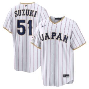 Seiya Suzuki Japan Baseball 2026 World Baseball Classic White Home Jersey – All Stitched