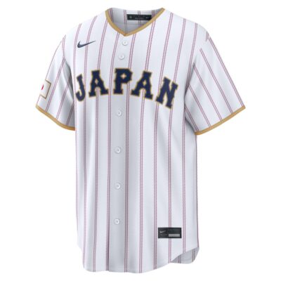 Alternative view of Seiya Suzuki Japan Baseball 2026 World Baseball Classic White Home Jersey – All Stitched