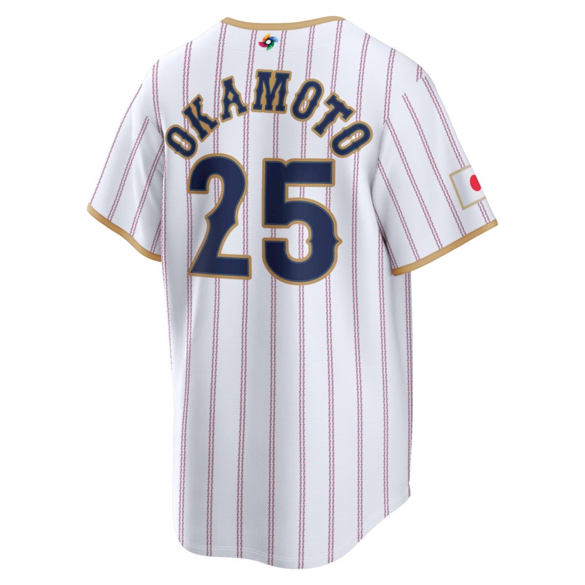 Kazuma Okamoto Japan Baseball 2026 World Baseball Classic White Home Jersey – All Stitched - Image 3