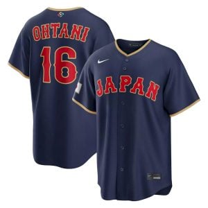 Shohei Ohtani Japan Baseball 2026 World Baseball Classic Navy Road Jersey – All Stitched