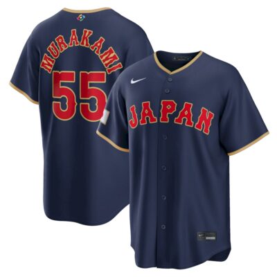 Munetaka Murakami Japan Baseball 2026 World Baseball Classic Navy Road Jersey – All Stitched