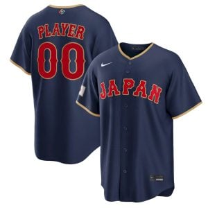Custom Japan Baseball 2026 World Baseball Classic Navy Road Jersey – All Stitched