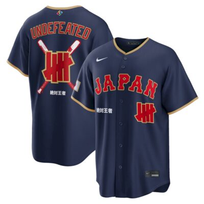 Undefeated Japan Baseball 2026 World Baseball Classic Navy Road Jersey – All Stitched