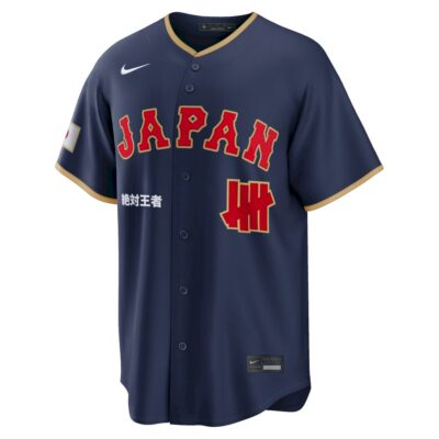 Alternative view of Undefeated Japan Baseball 2026 World Baseball Classic Navy Road Jersey – All Stitched