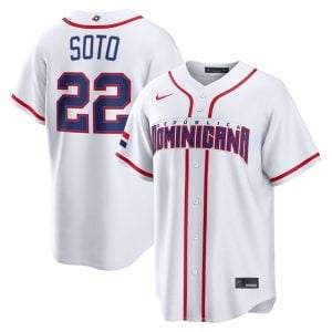 Juan Soto Dominican Republic Baseball 2026 World Baseball Classic White Home Jersey – All Stitched