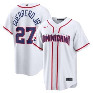 Vladimir Guerrero Jr. Dominican Republic Baseball 2026 World Baseball Classic White Home Jersey – All Stitched