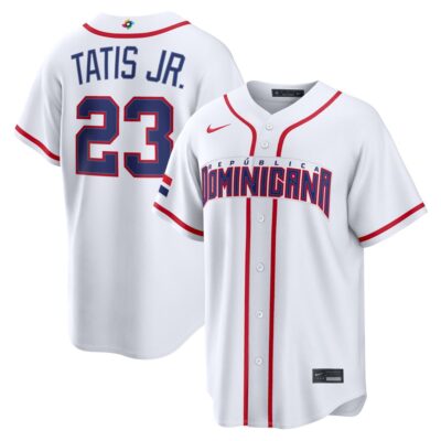 Fernando Tatis Jr. Dominican Republic Baseball 2026 World Baseball Classic White Home Jersey – All Stitched