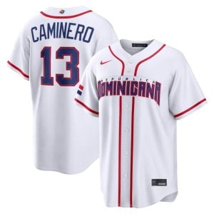 Junior Caminero Dominican Republic Baseball 2026 World Baseball Classic White Home Jersey – All Stitched