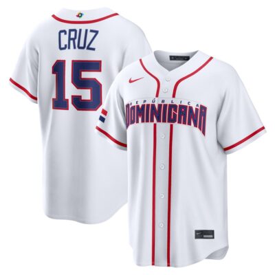 Oneil Cruz Dominican Republic Baseball 2026 World Baseball Classic White Home Jersey – All Stitched