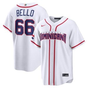 Brayan Bello Dominican Republic Baseball 2026 World Baseball Classic White Home Jersey – All Stitched