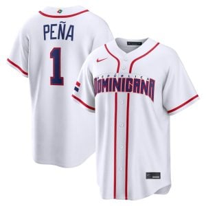 Jeremy Peña Dominican Republic Baseball 2026 World Baseball Classic White Home Jersey – All Stitched