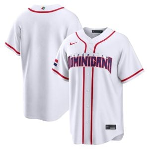 Dominican Republic Baseball 2026 World Baseball Classic White Home Jersey – All Stitched