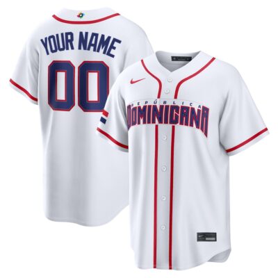 Custom Dominican Republic Baseball 2026 World Baseball Classic White Home Jersey – All Stitched