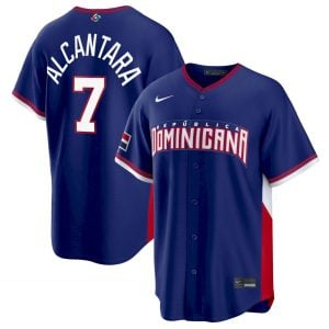 Sandy Alcantara Dominican Republic Baseball 2026 World Baseball Classic Royal Blue Road Jersey – All Stitched
