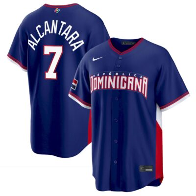 Sandy Alcantara Dominican Republic Baseball 2026 World Baseball Classic Royal Blue Road Jersey – All Stitched