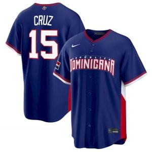 Oneil Cruz Dominican Republic Baseball 2026 World Baseball Classic Royal Blue Road Jersey – All Stitched