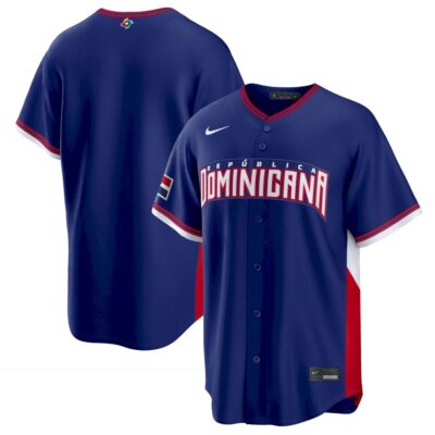Dominican Republic Baseball 2026 World Baseball Classic Royal Blue Road Jersey – All Stitched