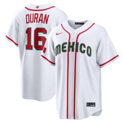 Jarren Duran Mexico Baseball 2026 World Baseball Classic White Home Jersey – All Stitched