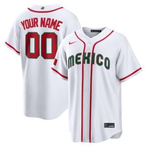 Custom Mexico Baseball 2026 World Baseball Classic White Home Jersey – All Stitched