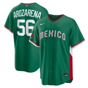 Randy Arozarena Mexico Baseball 2026 World Baseball Classic Green Road Jersey – All Stitched