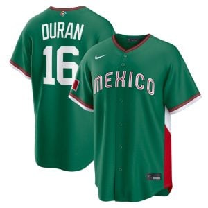 Jarren Duran Mexico Baseball 2026 World Baseball Classic Green Road Jersey – All Stitched