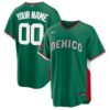 Custom Mexico Baseball 2026 World Baseball Classic Green Road Jersey – All Stitched