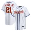 Ronald Acuña Jr. Venezuela Baseball 2026 World Baseball Classic White Home Jersey – All Stitched