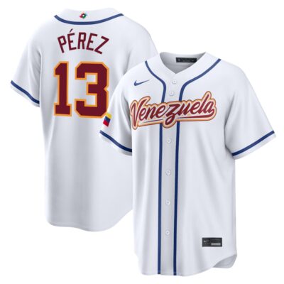 Salvador Pérez Venezuela Baseball 2026 World Baseball Classic White Home Jersey – All Stitched