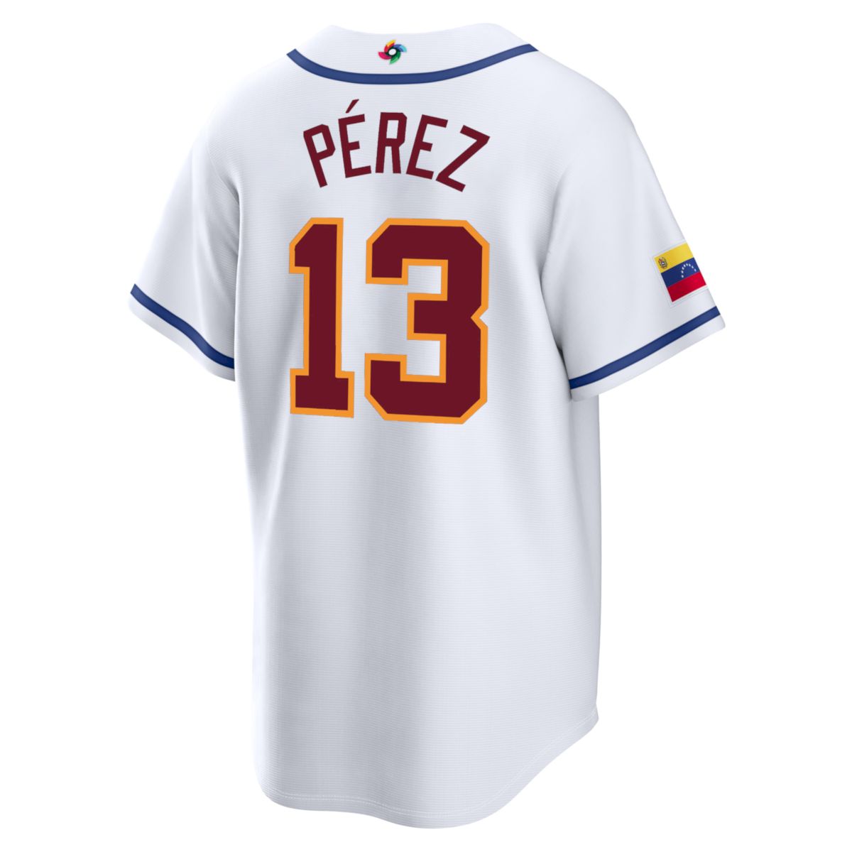 Salvador Pérez Venezuela Baseball 2026 World Baseball Classic White Home Jersey – All Stitched - Image 2
