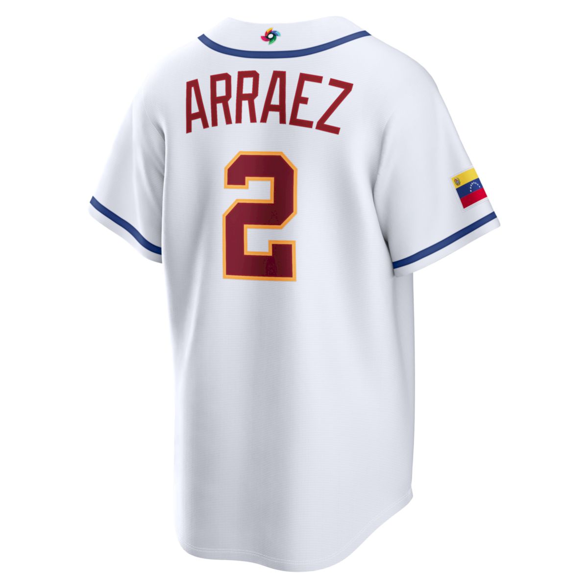 Luis Arraez Venezuela Baseball 2026 World Baseball Classic White Home Jersey – All Stitched - Image 3