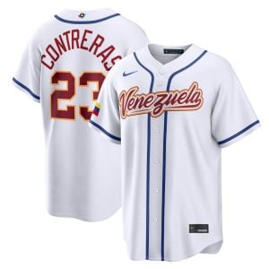 William Contreras Venezuela Baseball 2026 World Baseball Classic White Home Jersey – All Stitched