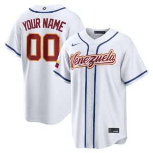 Custom Venezuela Baseball 2026 World Baseball Classic White Home Jersey – All Stitched