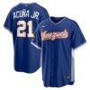 Ronald Acuña Jr. Venezuela Baseball 2026 World Baseball Classic Royal Road Jersey – All Stitched