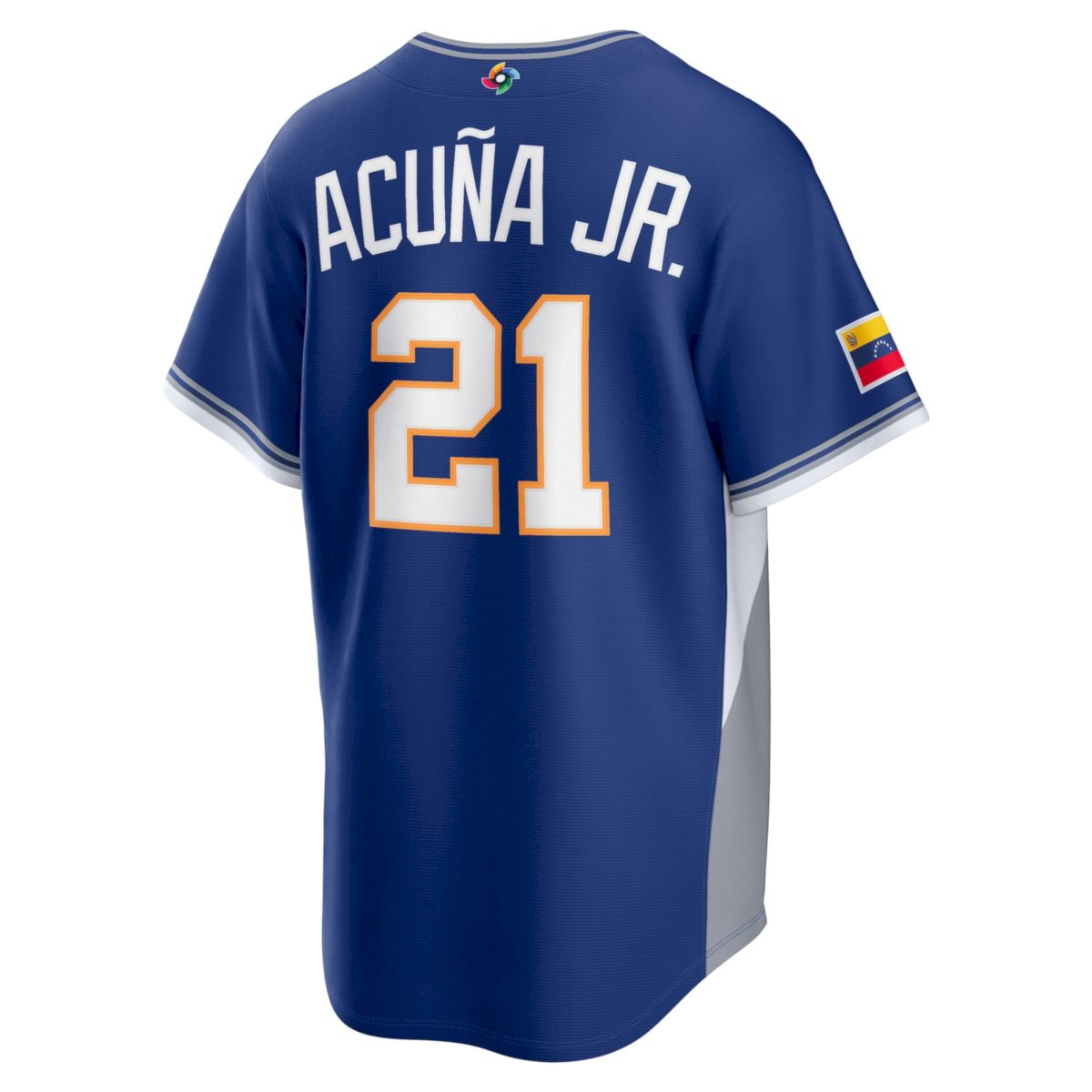 Ronald Acuña Jr. Venezuela Baseball 2026 World Baseball Classic Royal Road Jersey – All Stitched - Image 3