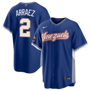 Luis Arraez Venezuela Baseball 2026 World Baseball Classic Royal Road Jersey – All Stitched