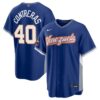 Willson Contreras Venezuela Baseball 2026 World Baseball Classic Royal Road Jersey – All Stitched