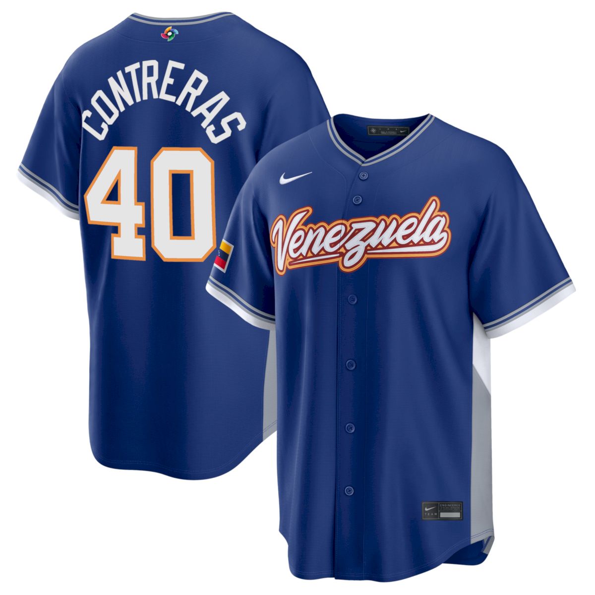 Willson Contreras Venezuela Baseball 2026 World Baseball Classic Royal Road Jersey – All Stitched