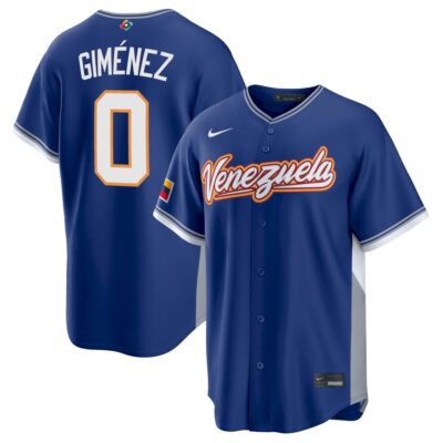 Andrés Giménez Venezuela Baseball 2026 World Baseball Classic Royal Road Jersey – All Stitched