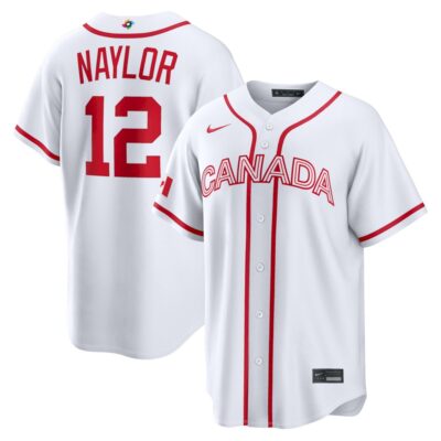 Josh Naylor Canada Baseball 2026 World Baseball Classic White Home Jersey – All Stitched